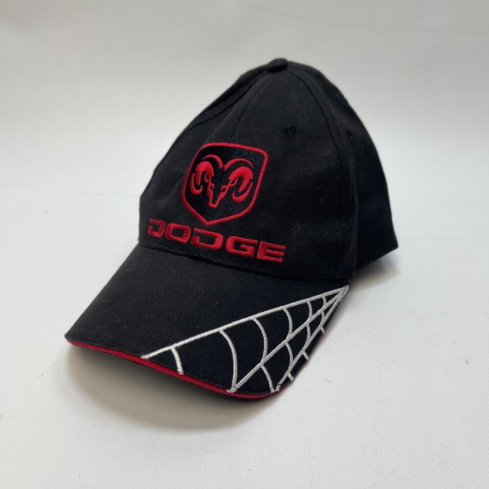 Y2K Dodge Hat Cap Strap Back Black Ram Logo Tribal Choko Motorsports Adjustable